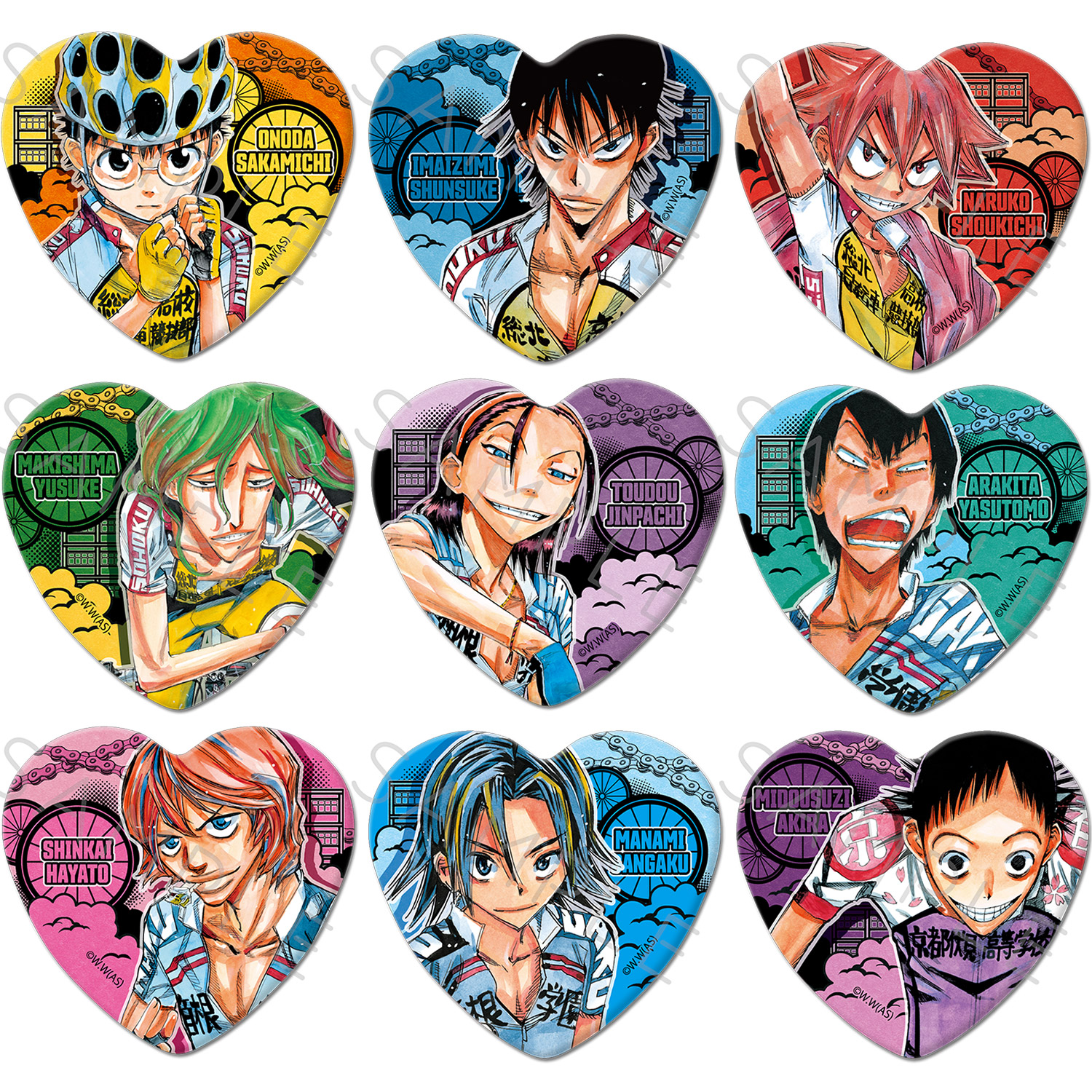 弱虫ペダル 巻島裕介 缶バッジ 6点セット 弱虫ペダル LIMIT BREAK