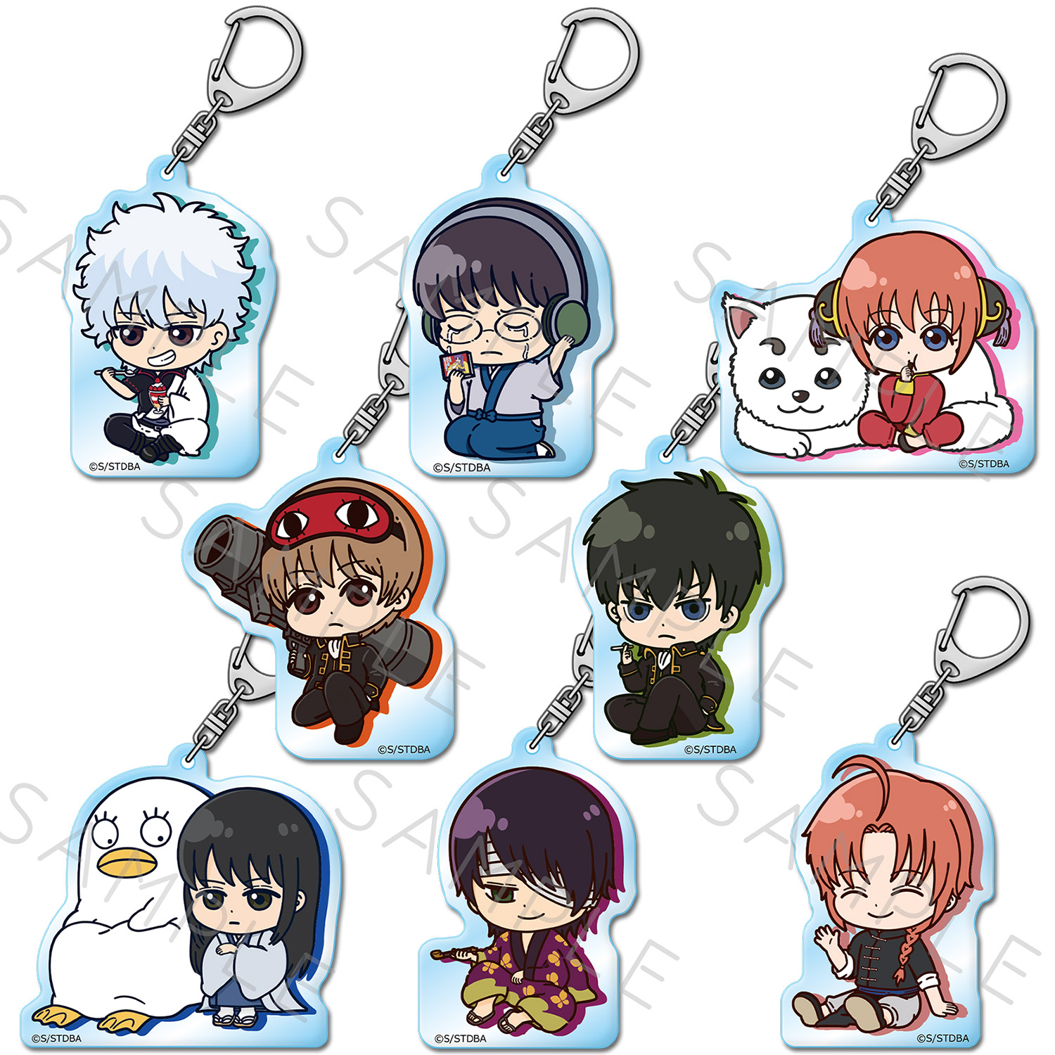 銀魂 アニカフェ 缶バッジ ラメキーホルダー 銀時高杉土方沖田神楽