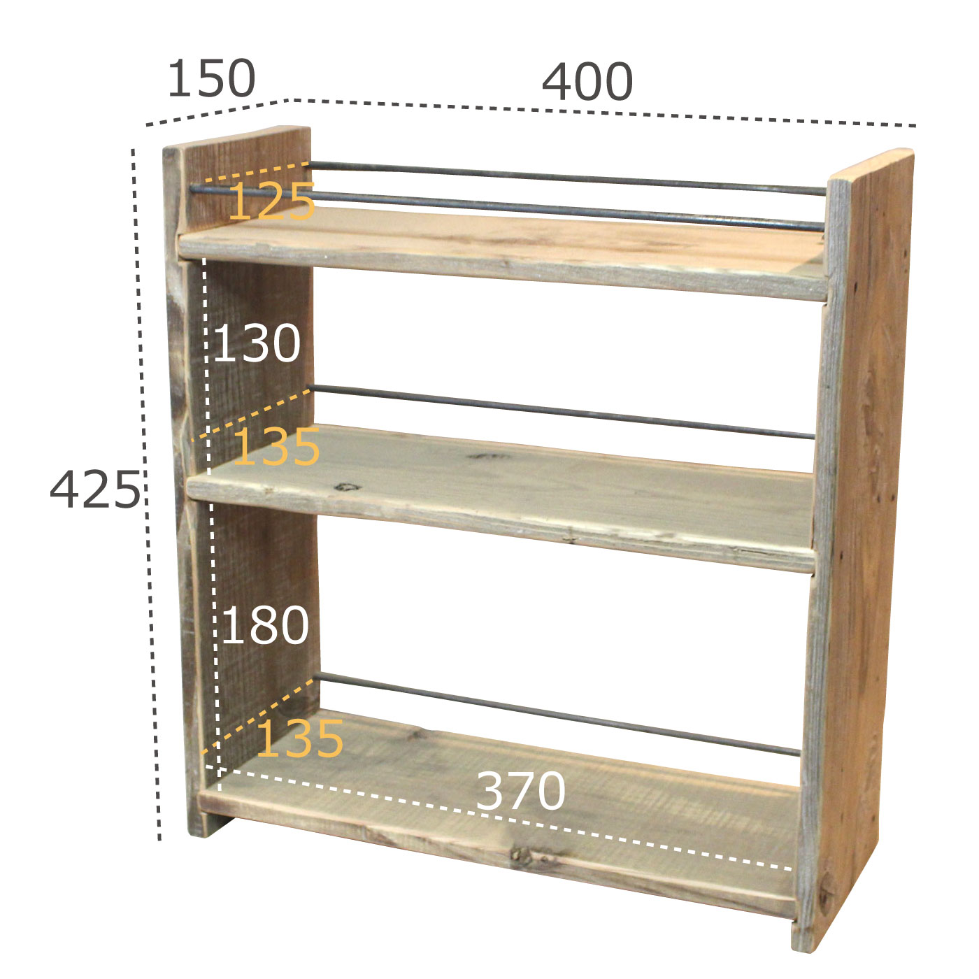 楽天市場】OLD ASHIBA（杉古材） ミニラックM（3段-130/180型）幅300