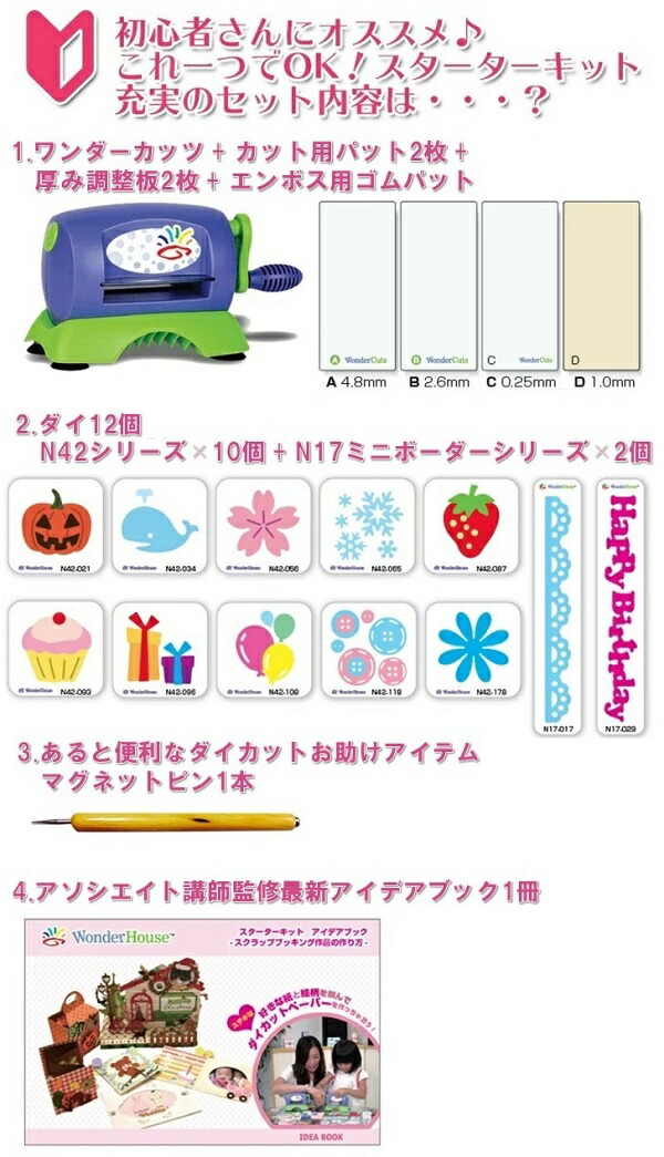 楽天市場】小型ダイカットマシン/ ワンダーカッツ スターターキット