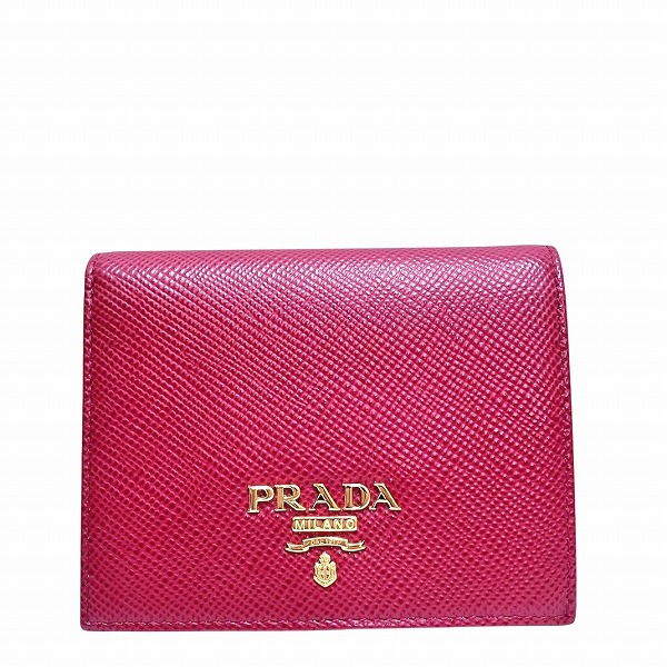 楽天市場】プラダ PRADA サフィアーノ 1MV204 レッド 財布 2つ折り財布