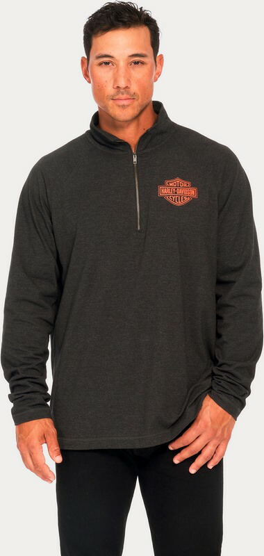 Harley-Davidson Bar & Shield Vent Tee For Men- Heather Charcoal