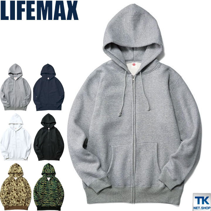 楽天市場】LIFEMAX ジップパーカー スウェット 長袖 シャツ ライフ