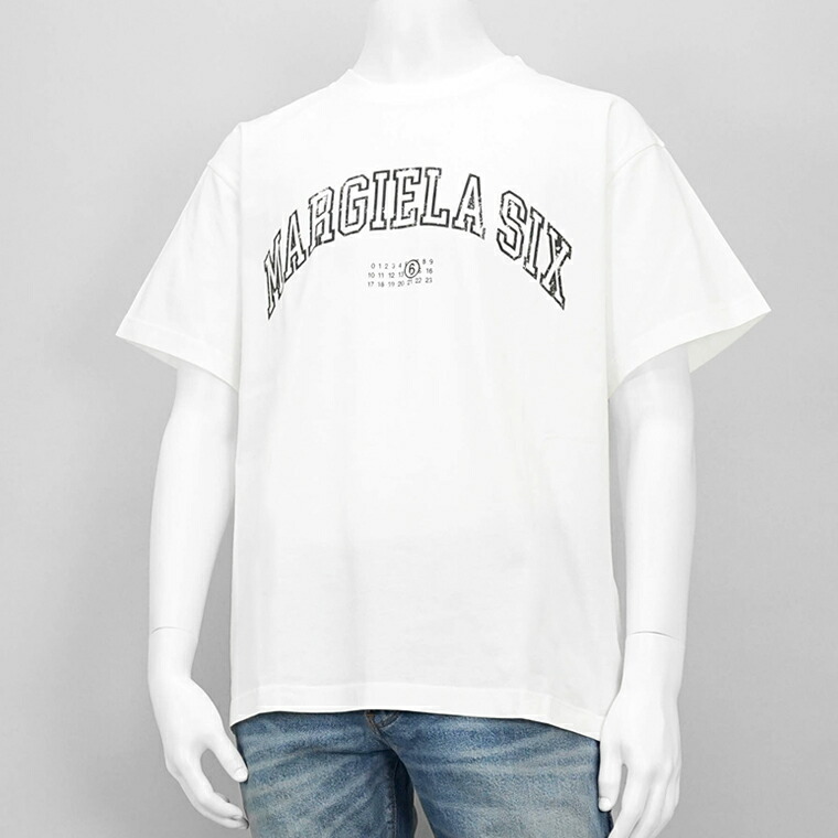 MM6 MAISON MARGIELA オフホワイト プリントTシャツ MM6 Maison