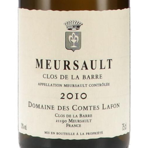 楽天市場】コント ラフォン 2010 ムルソー クロ ド ラ バール Domaine