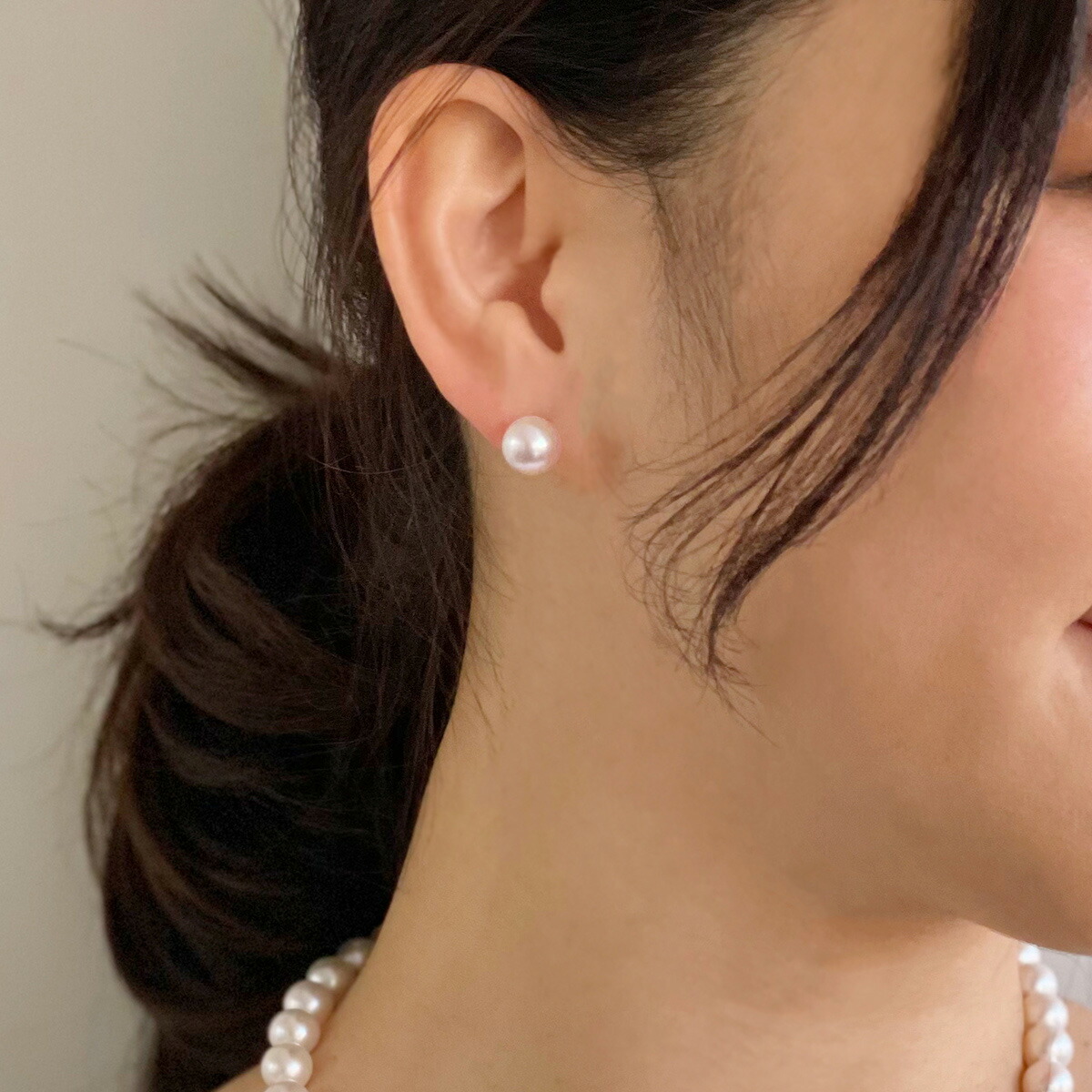 楽天市場】【花珠級のテリ】あこや真珠 パールピアス 8.5-9.0mm K18