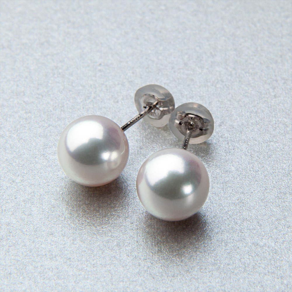 楽天市場】《TOP Quality》オーロラ花珠真珠 ピアス 8.5-9.0mm PT900