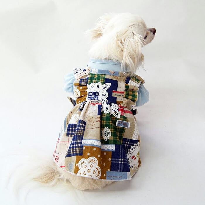 楽天市場】重ね着風エプロンワンピース型紙 小型犬向け : CELEBDOG