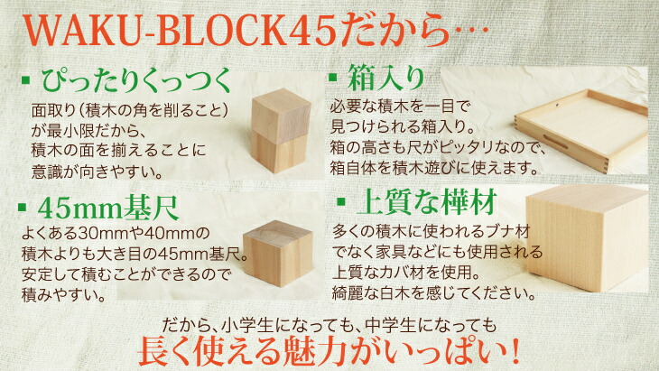 大量まとめ売り】童具館2.WAKU-BLOCK立方体と直方体1つずつ。 大量