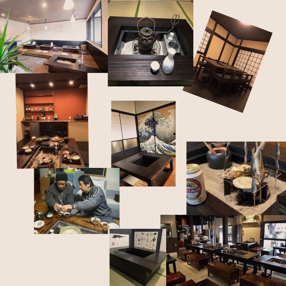 楽天市場】【脚Aタイプ】大型ダイニング囲炉裏テーブル