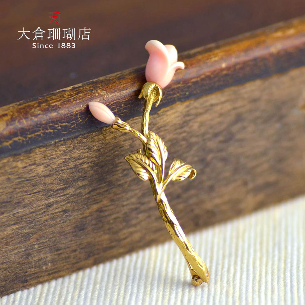 楽天市場】【全品ポイント5倍】ミス珊瑚 ブローチ ピンク サンゴ さん