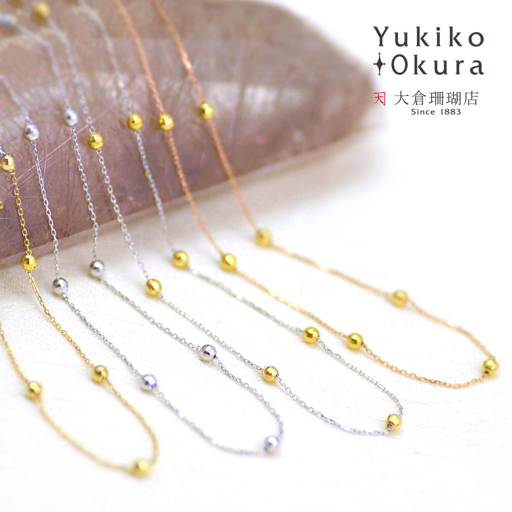 楽天市場】ミラーボール チェーン ネックレス 18金 K18 ゴールド