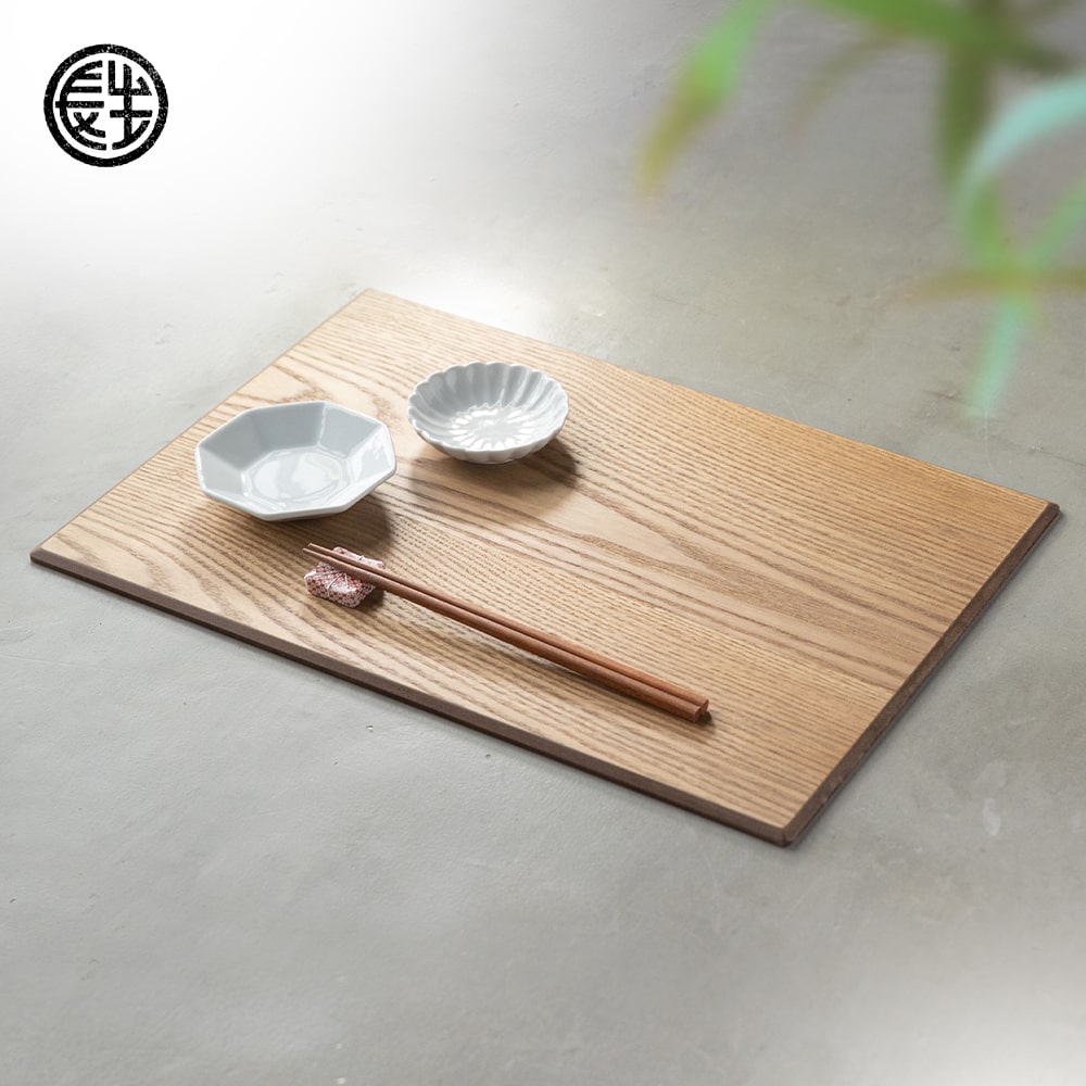 楽天市場】木製 ランチョンマット 山中塗 横幅43cm 送料無料 茶 木目