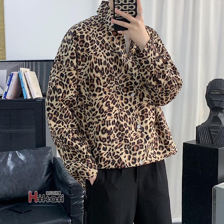 楽天市場】ヒョウ柄 シャツ メンズ 長袖 おしゃれ カジュアルシャツ