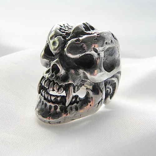 楽天市場】スカルリング 魔界王 ドクロリング 髑髏リング シルバー