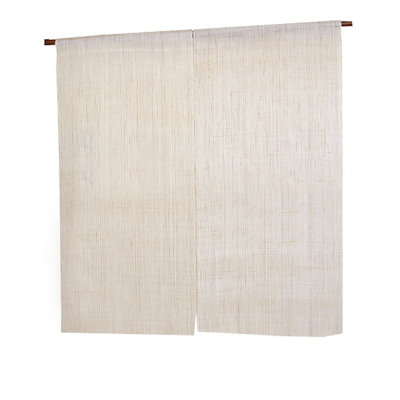 楽天市場】麻 のれん・生成り 無地 4生平麻100センチ丈（手織り和風麻