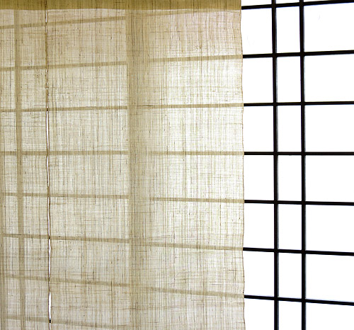 楽天市場】麻 のれん・生成り 無地 4生平麻100センチ丈（手織り和風麻