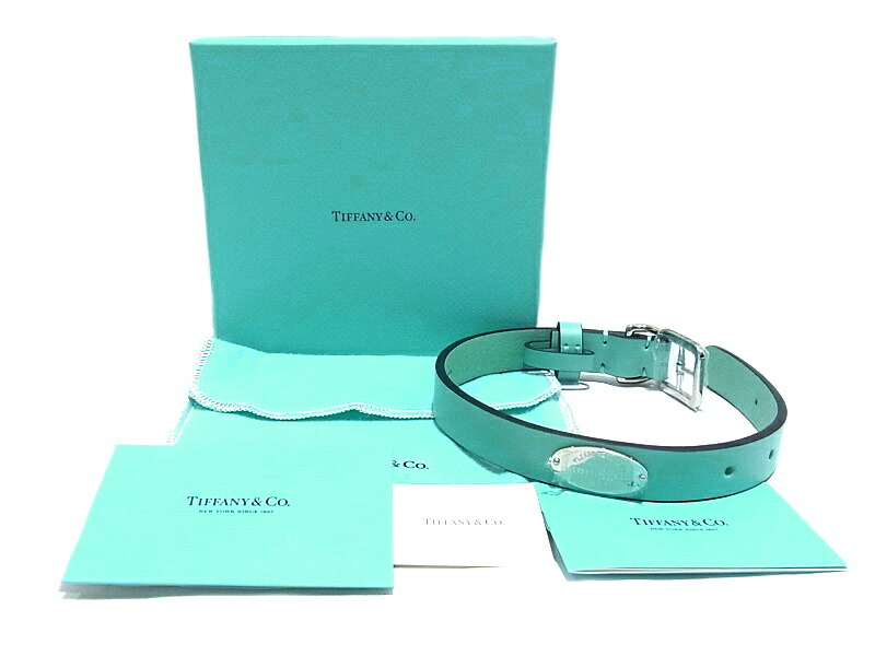 Tiffany & Co. ティファニーブルー レザー首輪 日本完売】Tiffany
