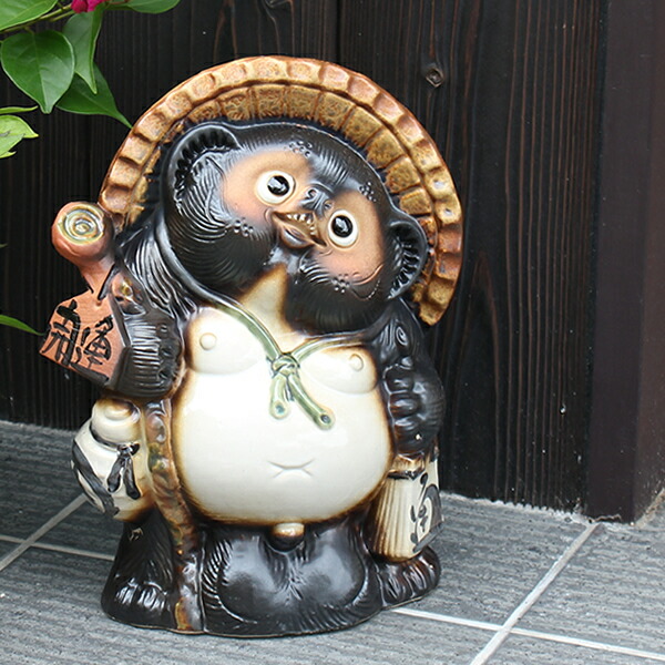 楽天市場】信楽焼 10号開運狸 信楽焼たぬき 縁起物のタヌキ 陶器タヌキ