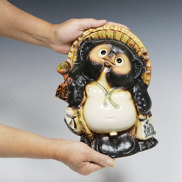 楽天市場】信楽焼 8号開運狸 名入れ可能 開運札付き 陶器 26cm 1.5kg