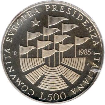 楽天市場】【プルーフ】 イタリア イタリア共同市場初の議長国 500リラ