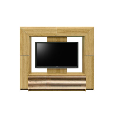 IDC大塚家具 木製スラットデザインテレビ台 IDC大塚家具 木製スラット