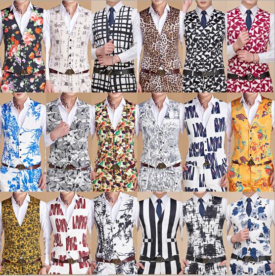 ジャンネット ベスト メンズ ジレ 花柄 総柄 シングル46 イタリア製