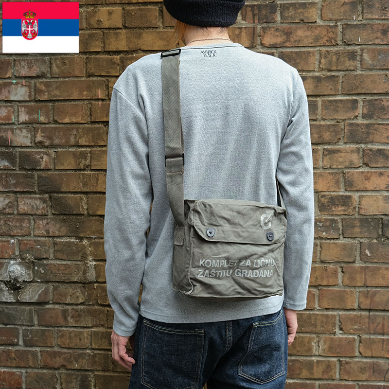 楽天市場】セルビア軍 M2 ガスマスク ショルダーバッグ グレー USED