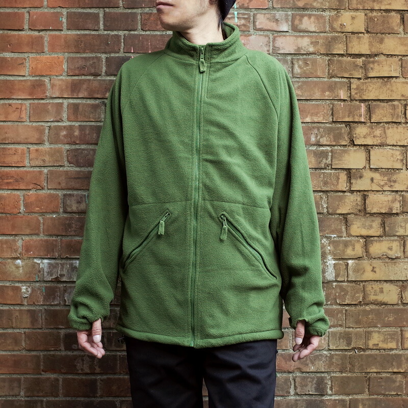 楽天市場】イギリス軍 フリースジャケット グリーン スタンドカラー