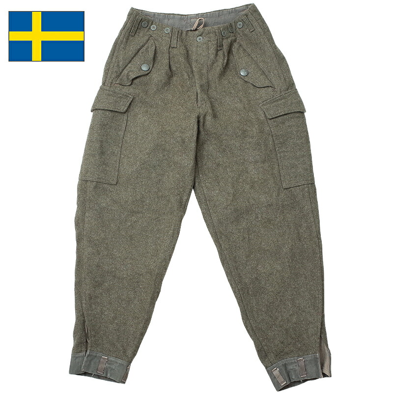楽天市場】スウェーデン軍 M-39 ウールパンツ カーゴパンツ USED