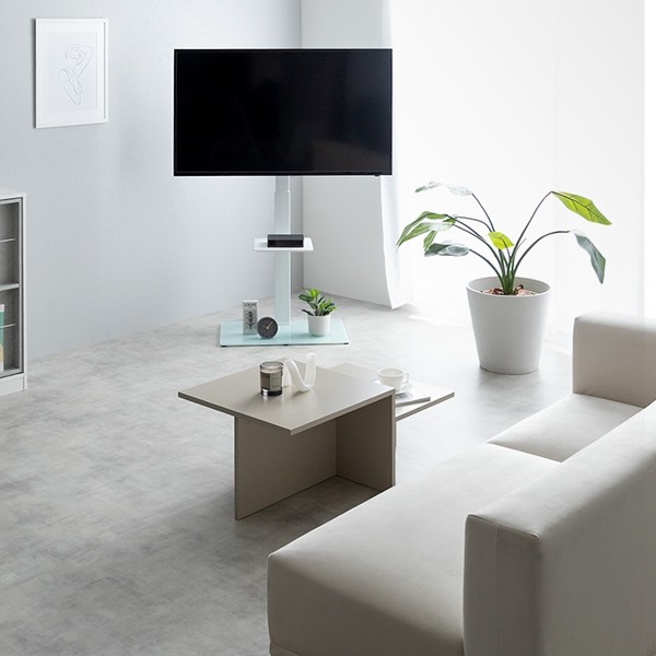 楽天市場】テレビスタンド 32インチから55型対応 首振り スイング 白