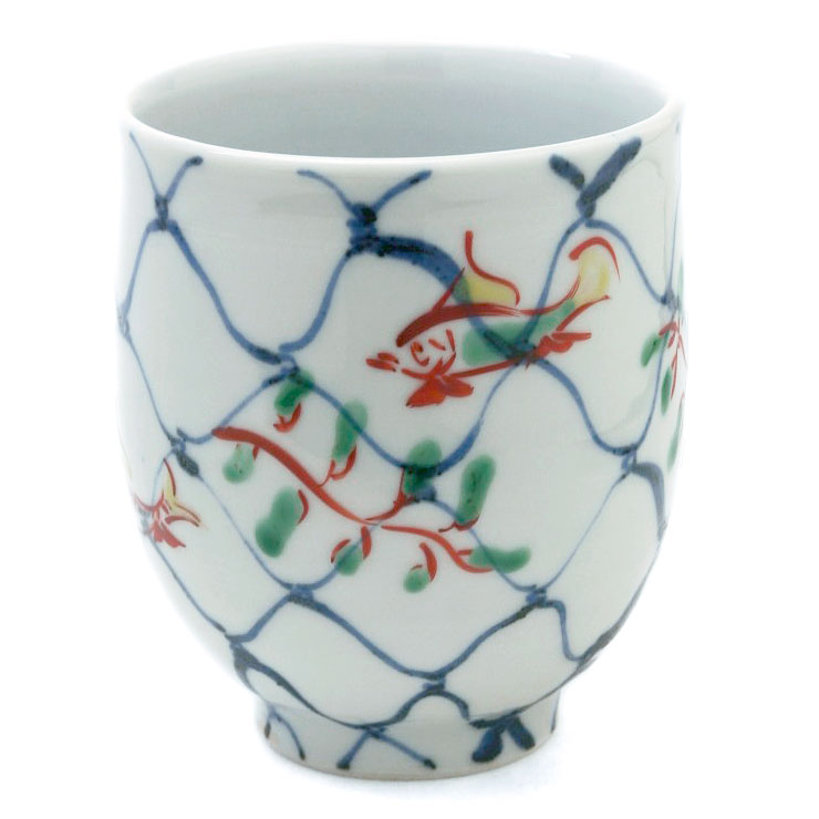 九谷名匠 須田菁華作　湯呑 須田菁華 九谷焼 湯のみ茶碗 汲み出し 満200ml 日本茶湯呑