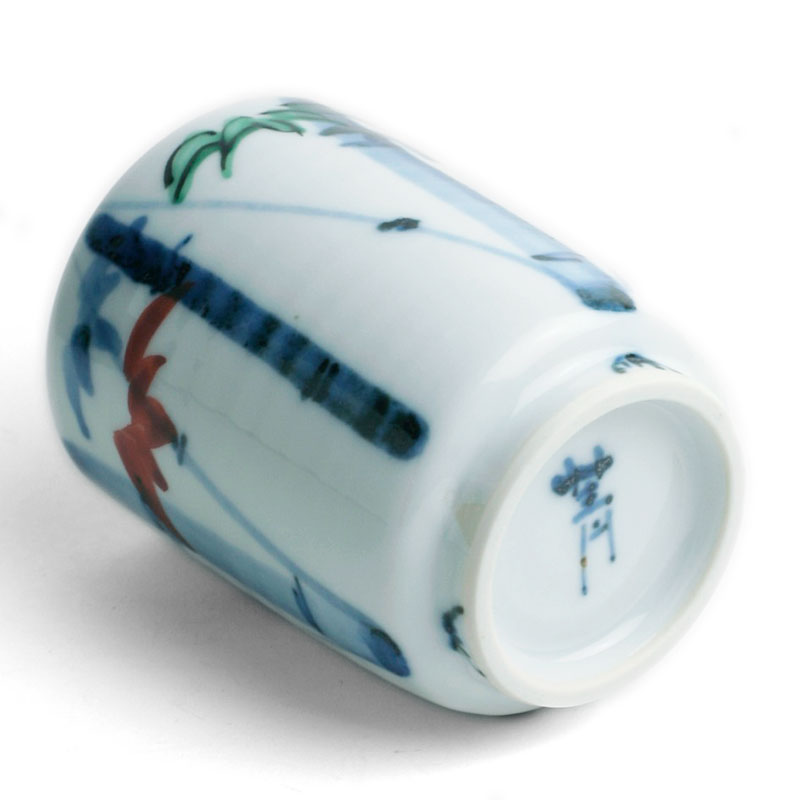 楽天市場】九谷焼：染付色絵竹文湯呑・須田菁華《湯呑》 : 和食器の