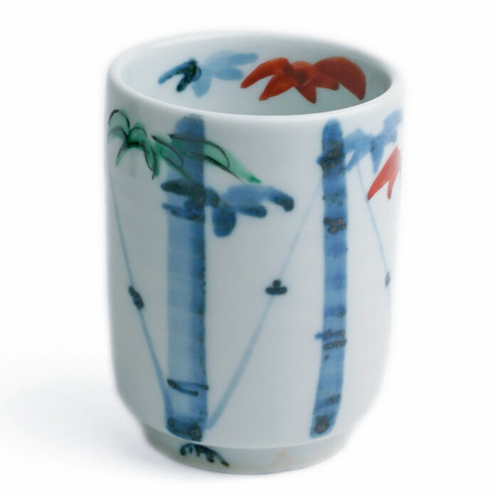 楽天市場】九谷焼：染付色絵竹文湯呑・須田菁華《湯呑》 : 和食器の