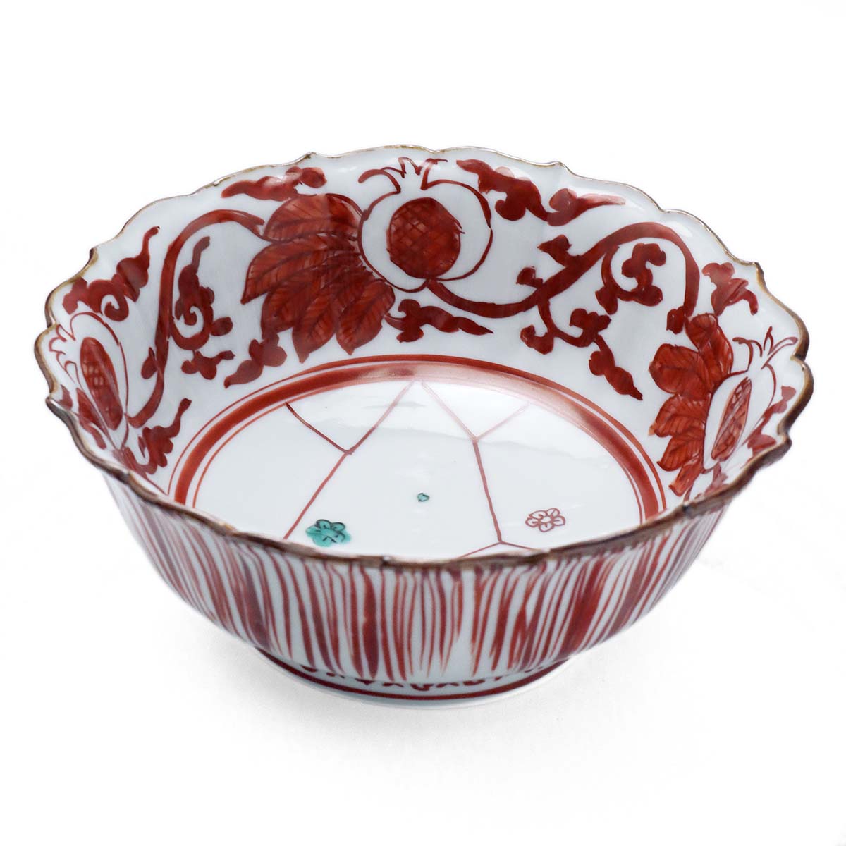 粋） 須田青華作 青磁馬上盃 九谷焼 須田菁華 呉須赤絵／赤玉馬上盃