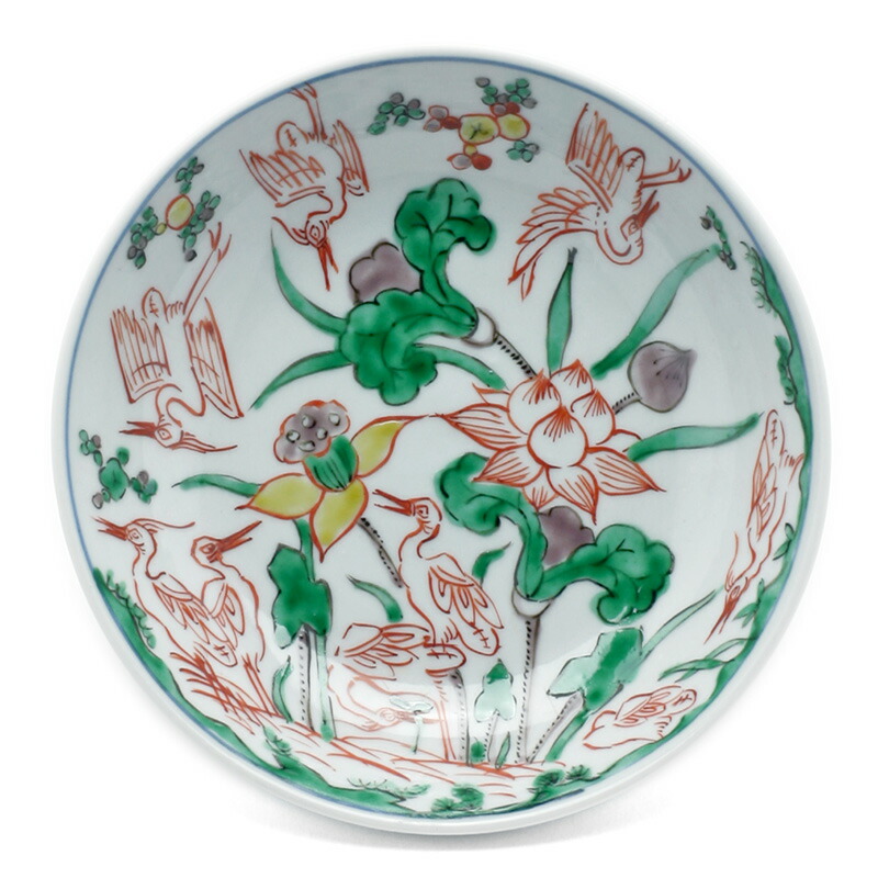 須田菁華 天啓赤絵風 吹墨 魚網文向付 2枚セット 須田菁華 天啓赤絵風