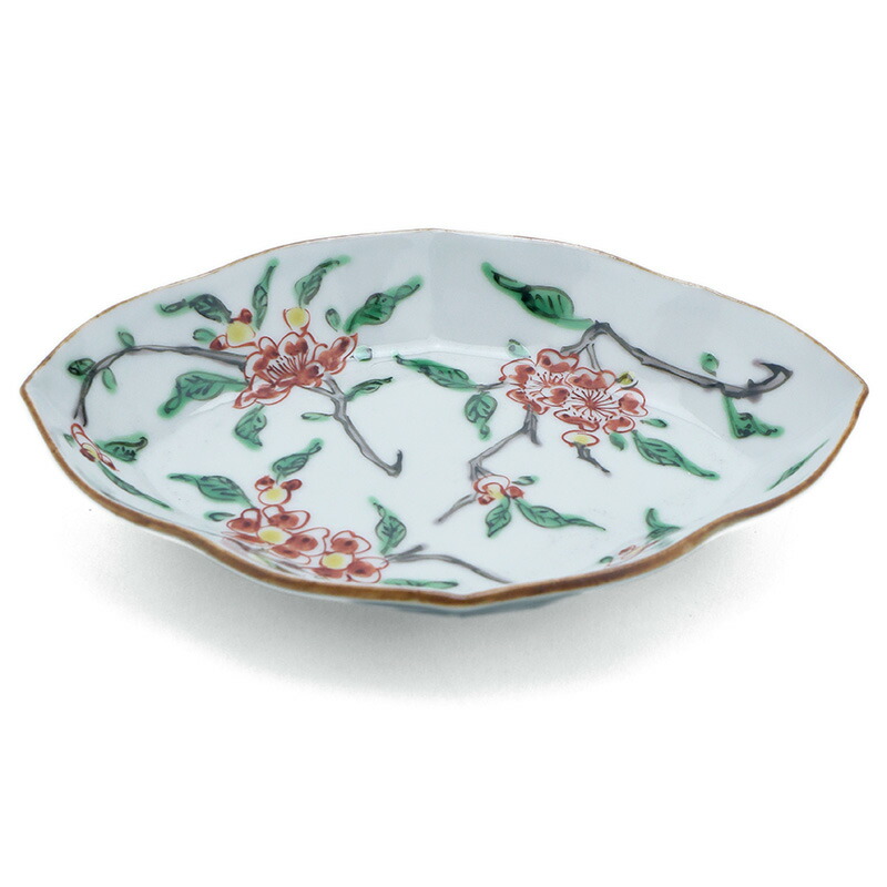 九谷焼 色絵 冬景色 小皿 11枚 上出製 [B24447] 九谷焼 色絵 冬景色 小皿