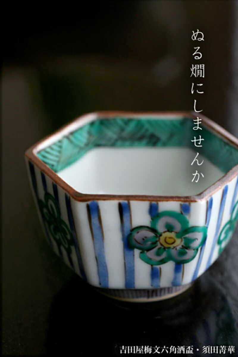 九谷焼窯元 須田菁華 酒器 木箱付き 九谷焼 須田菁華 染付 舟人物