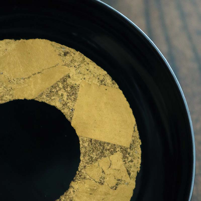 楽天市場】【現品限り！】金箔文黒蛇の目銘々皿・野田行作《小皿・15.0