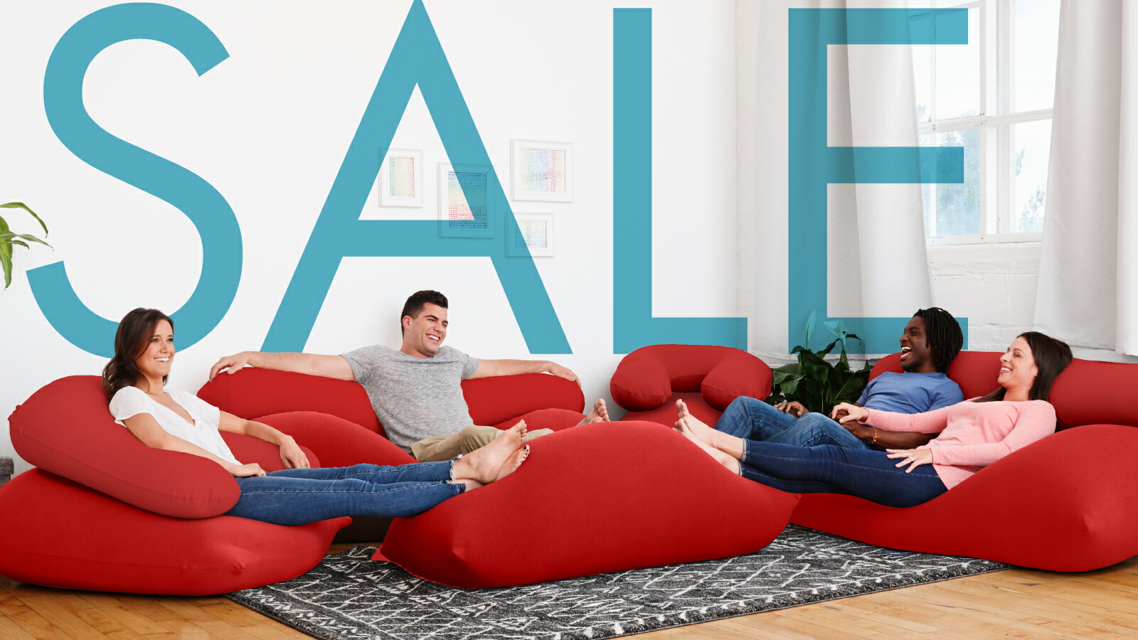 手渡し限定】ヨギボー ポッド レッド Yogibo Pod ソファ 公式