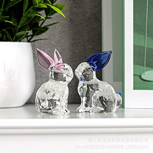 楽天市場】【20%OFFクーポン〜】うさぎ置物 兎 風水 ガラス インテリア