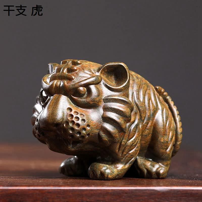 楽天市場】【20%OFFクーポン〜】ミニチュア 虎の置物 木製 彫刻 7.7cm