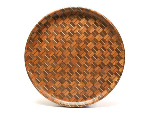 楽天市場】寄木細工ムク8寸丸盆 : 箱根寄木細工専門店箱根丸山物産