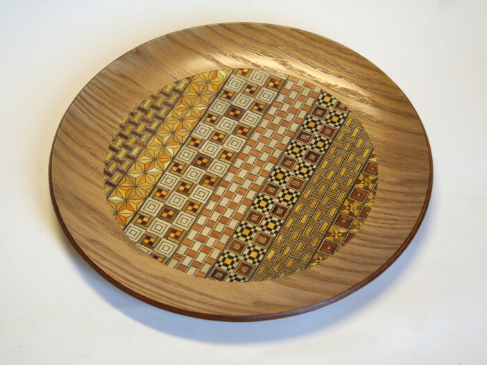 楽天市場】寄木細工8寸丸皿 : 箱根寄木細工専門店箱根丸山物産