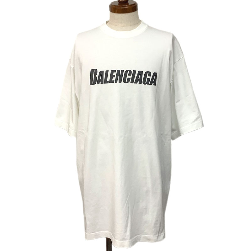 楽天市場】BALENCIAGA バレンシアガ デストロイ ロゴTシャツ コットン