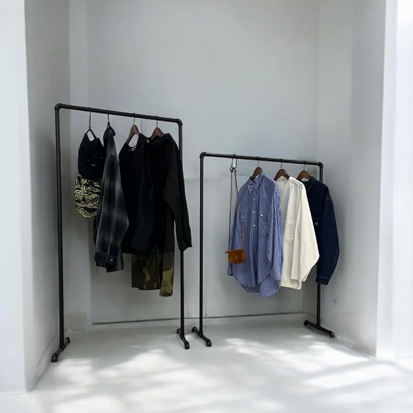 楽天市場】ハンガーラック ガス管 アイアン 黒 パイプ