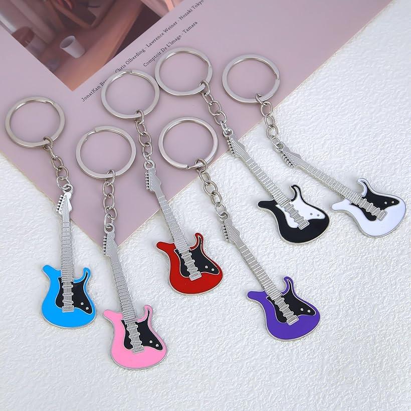 Guitar 音楽ギタートーンロックミュージックキーホルダーキーリング G2
