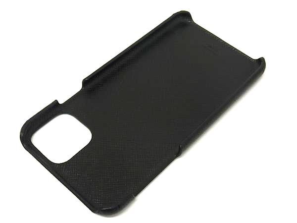 PRADA ブラックレザー iPhone11ケース PRADA プラダ アイフォンケース