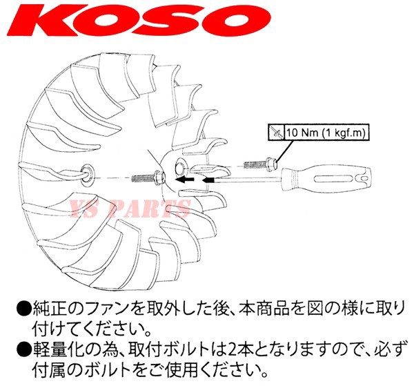 楽天市場】【正規品】KOSO超軽量クーリングファン銀ライブディオ