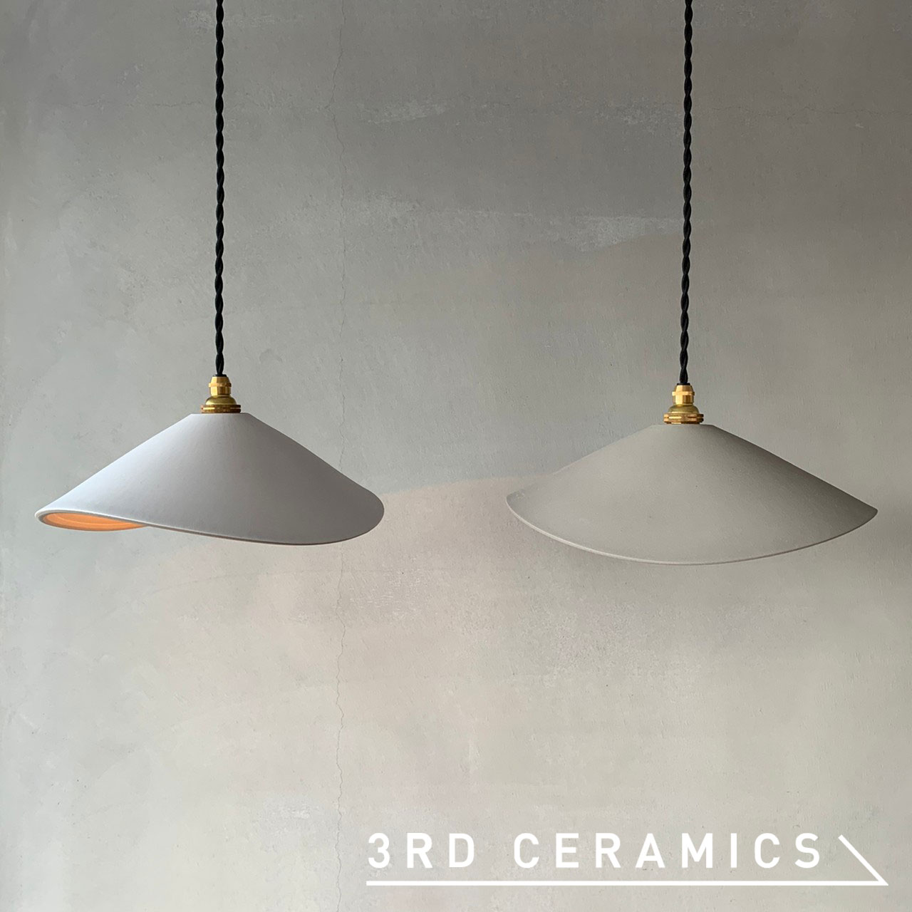 楽天市場】【マラソン期間ポイント5倍】3RD CERAMICS Lamp Shade BK/GY